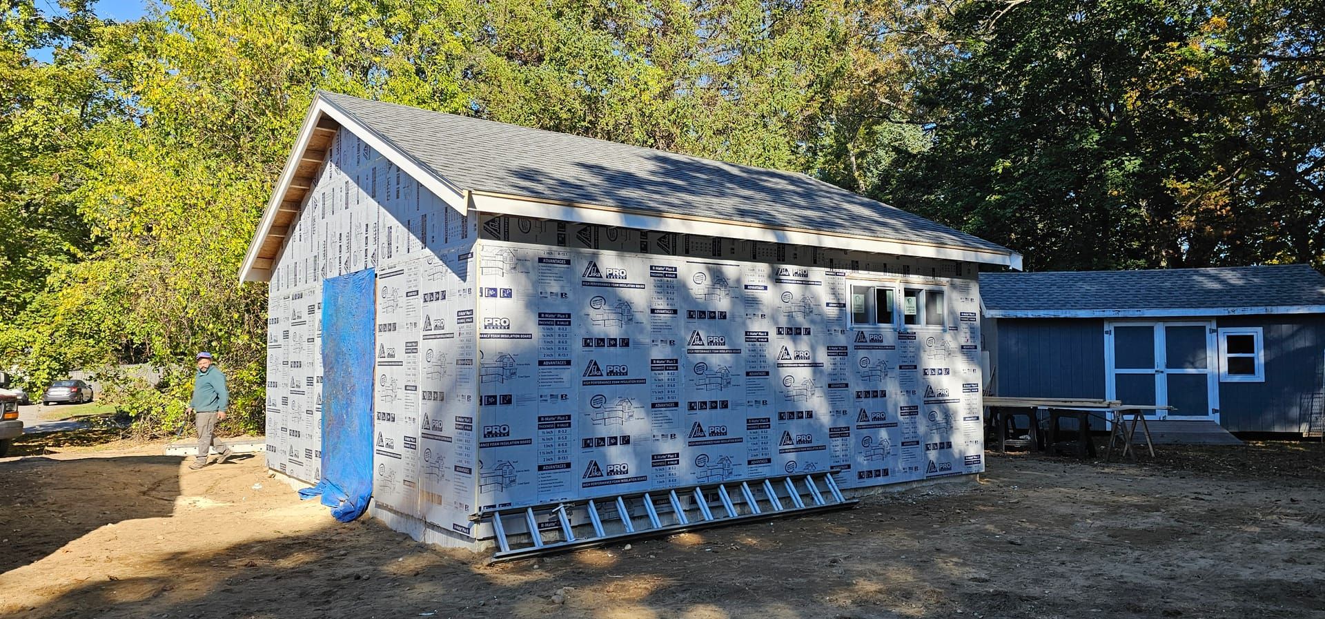 ADU with exterior rigid insulation