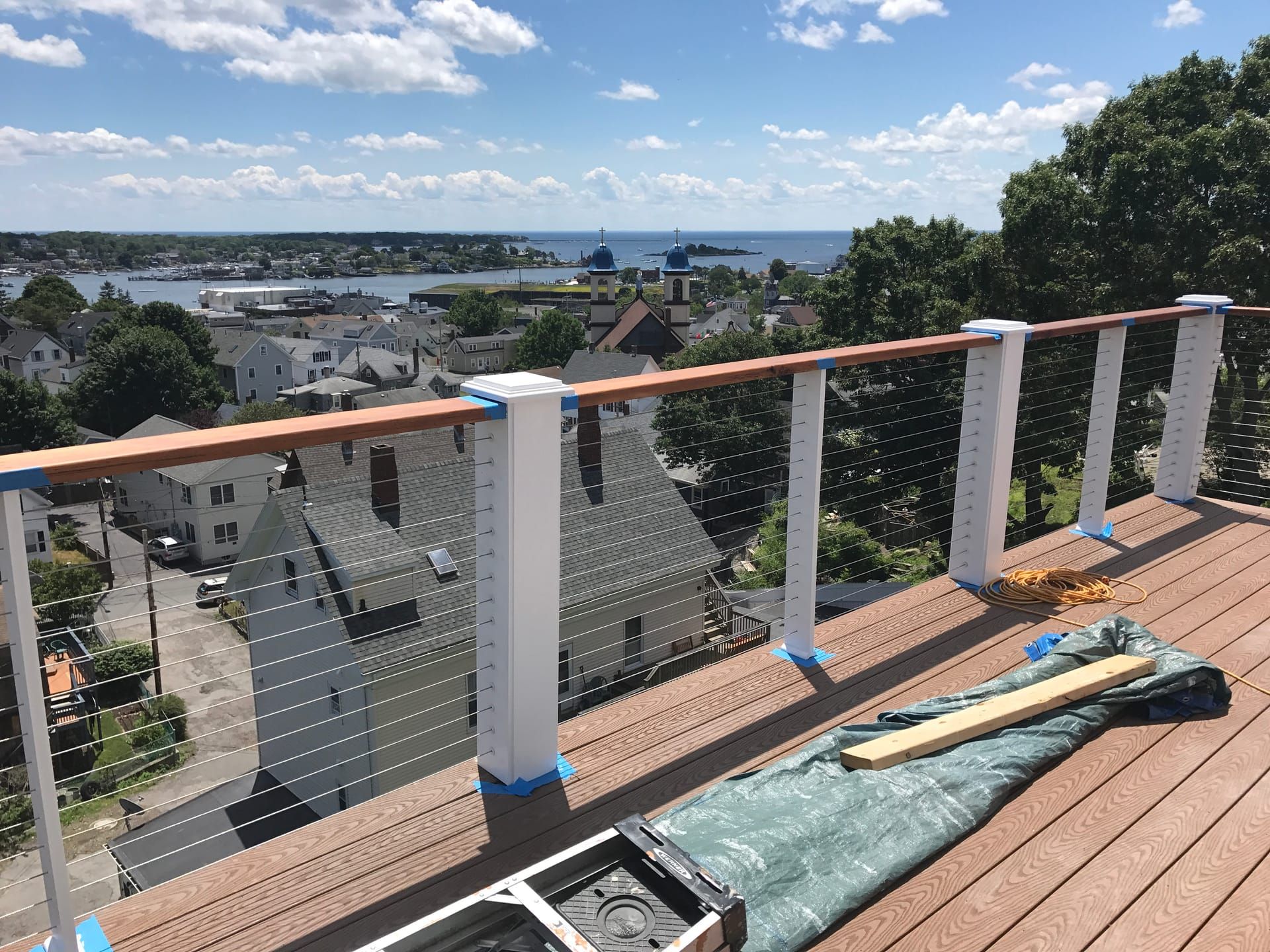 Harbor view from a deck built by Don Perry Construction