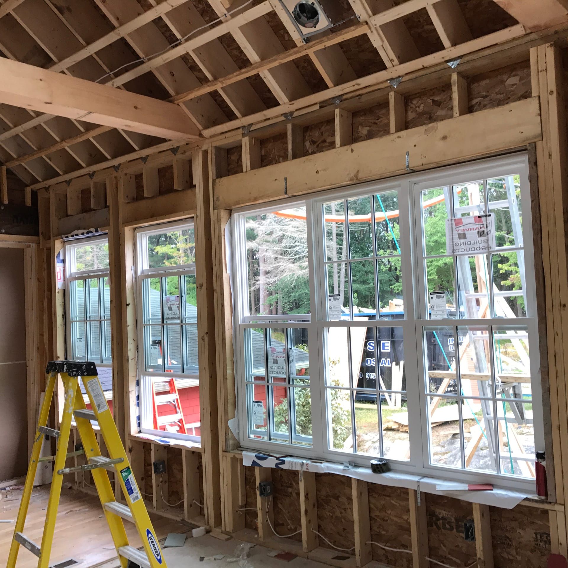 Interior framing in progress