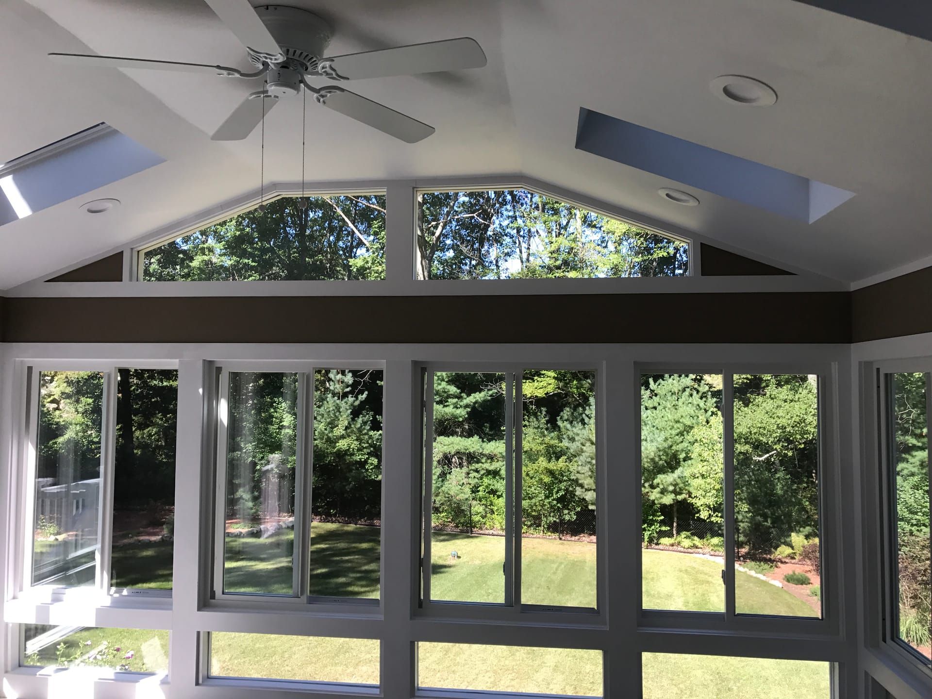 Sunroom interior — vaulted ceiling